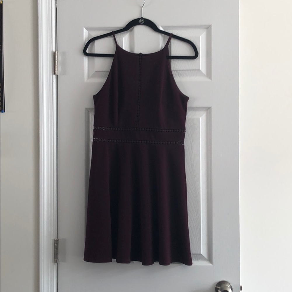 purple semi-formal dress